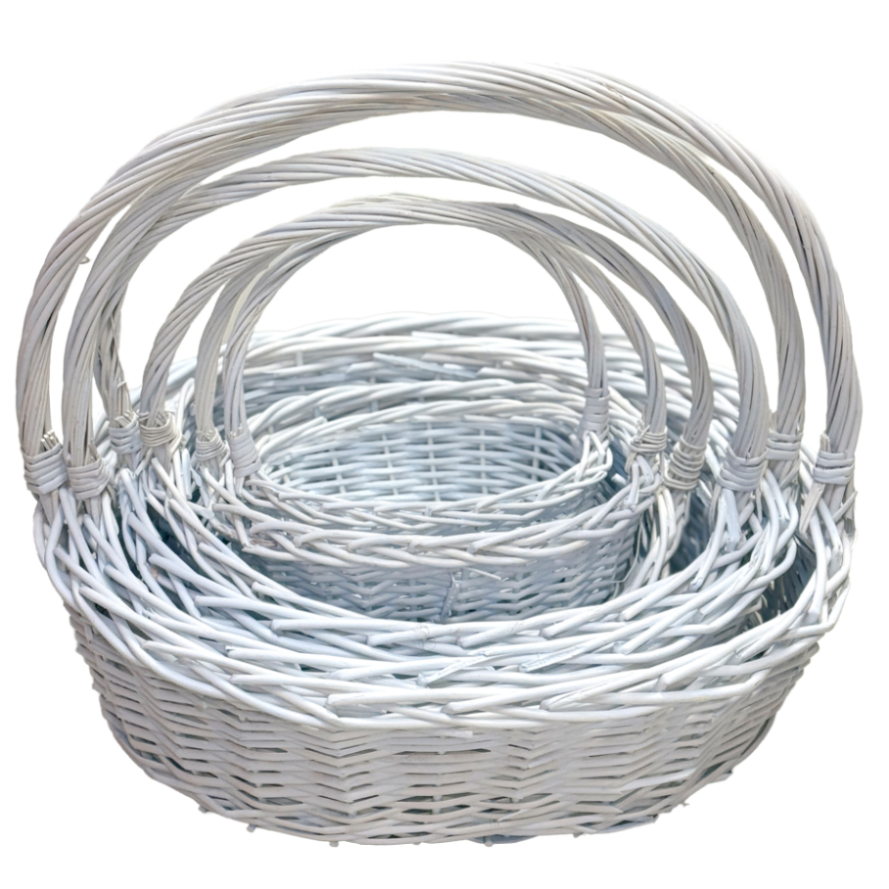 Корзина плетеная (ива), 57x48xH19/50 см - 26x20xH10/25 см, набор (6 шт)