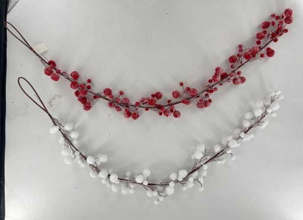 Гирлянда искусственная заснеженная (пластик, флок), 120 см