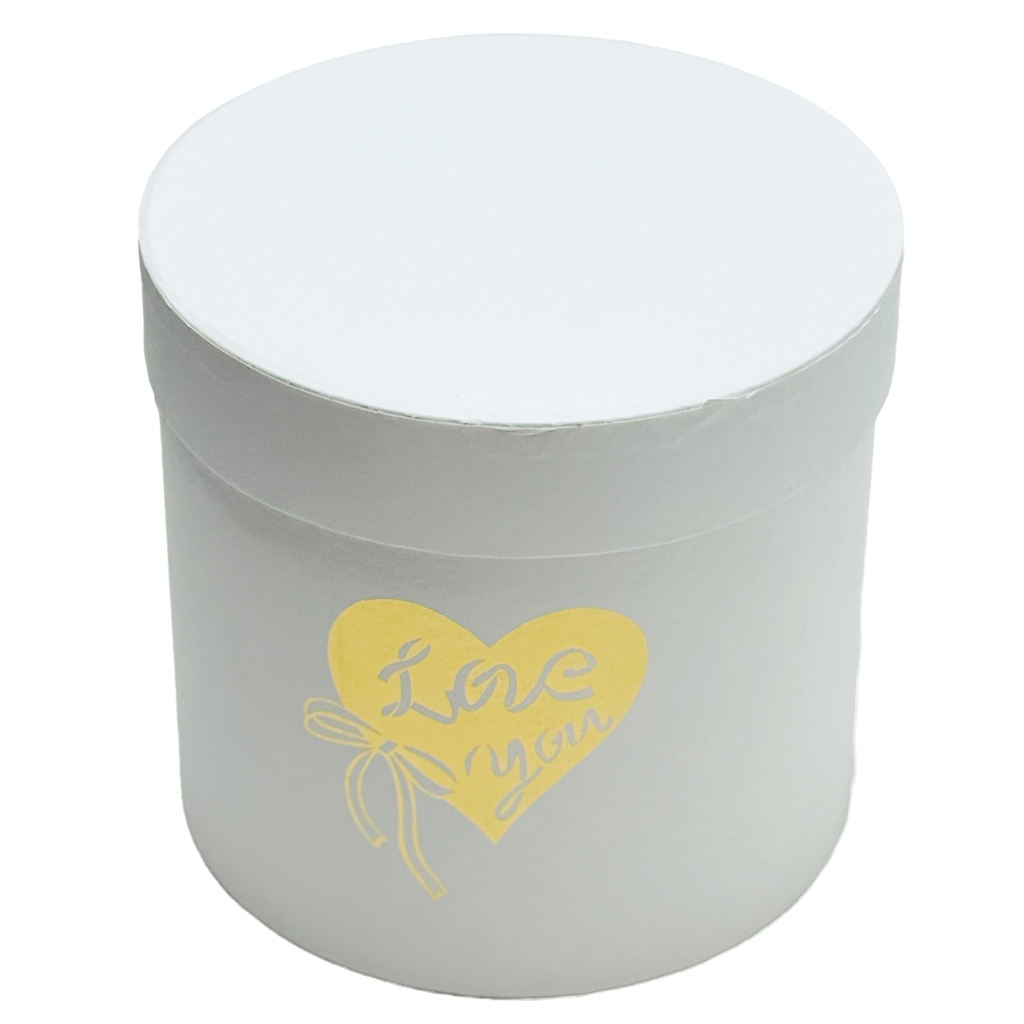 Коробка шляпная "Принт", D15xH14,5 см Белый