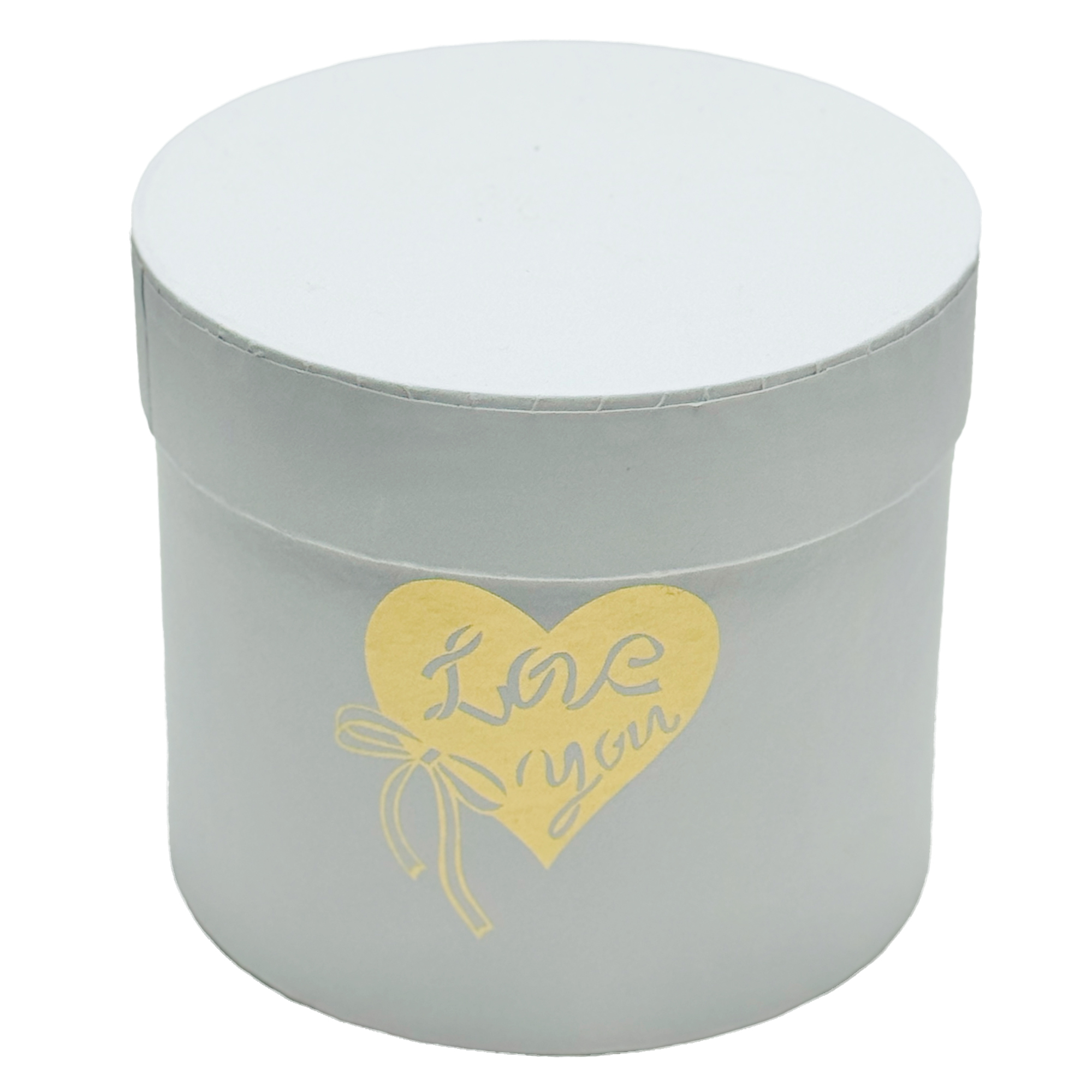 Коробка шляпная "Принт", D13xH12 см Белый