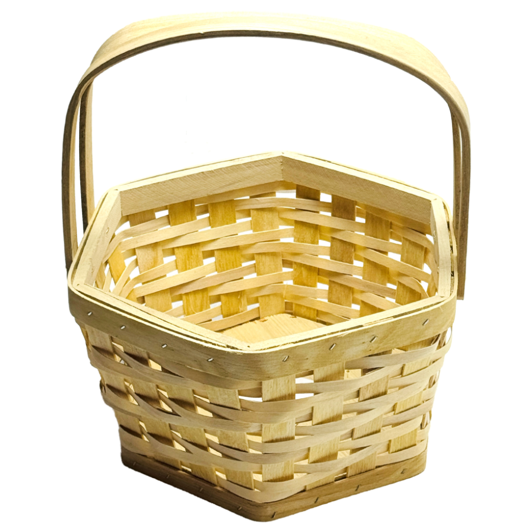 Корзина плетеная (ива), D22xH13/24 см Натуральный