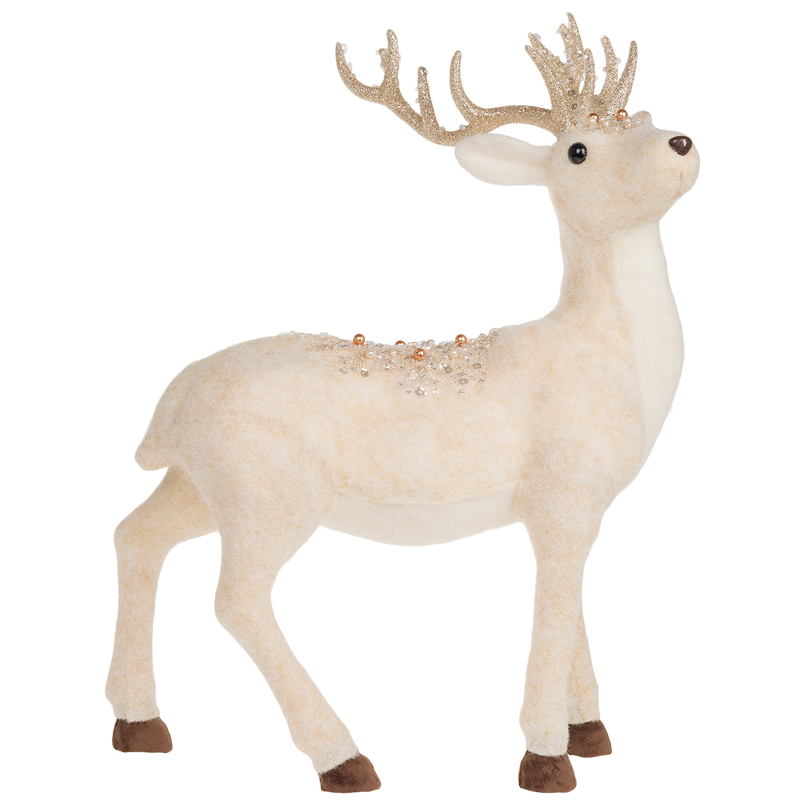 Фигура "Олень" (пластик, войлок), 35x26xH50 см
