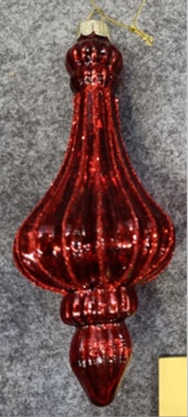 Елочная игрушка "Калабаш" (стекло), D6xH16 см