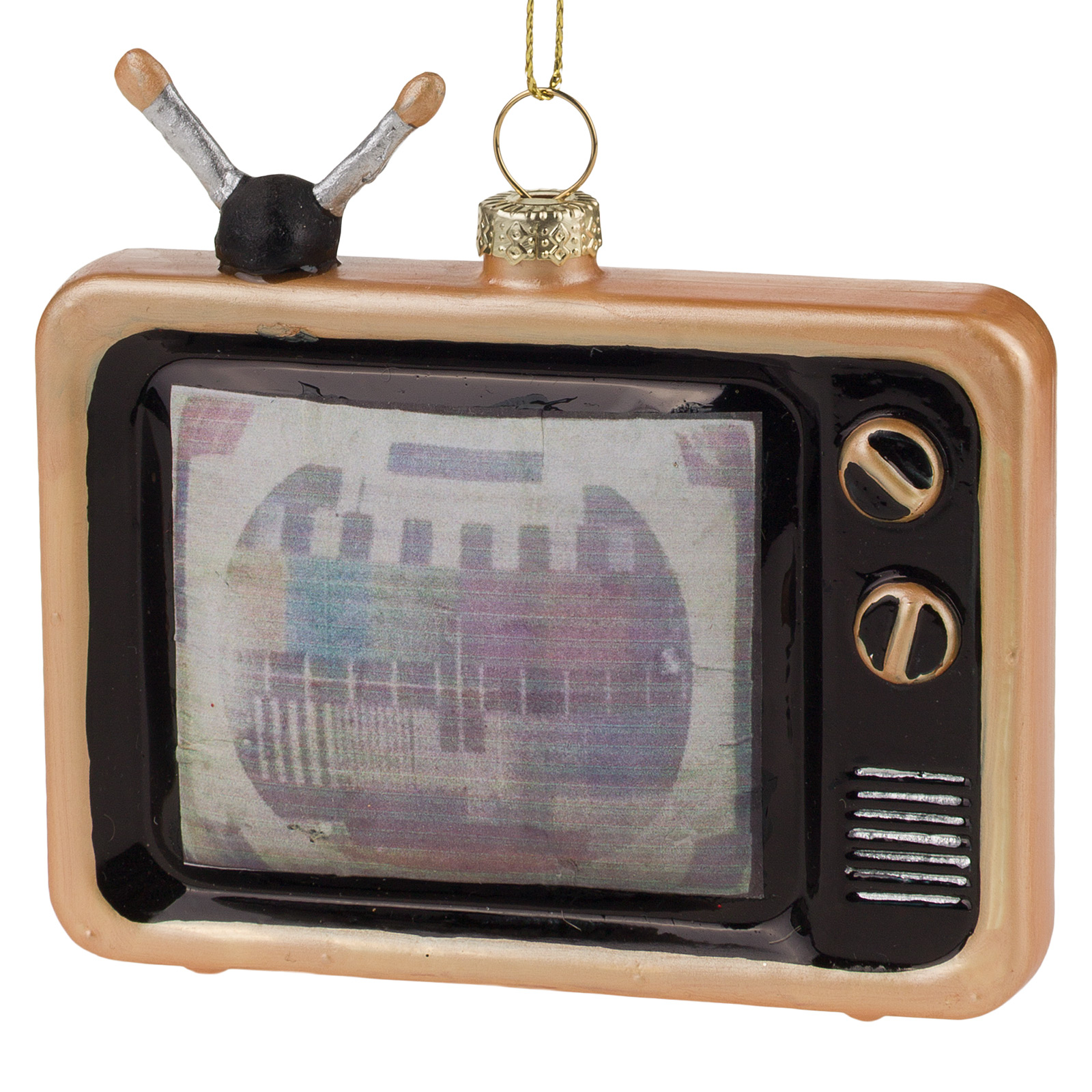 Елочная игрушка "Телевизор" (стекло), 10x4xH9 см