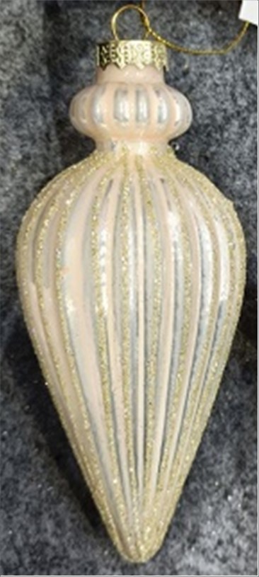 Елочная игрушка "Капля" (стекло), D6xH15 см