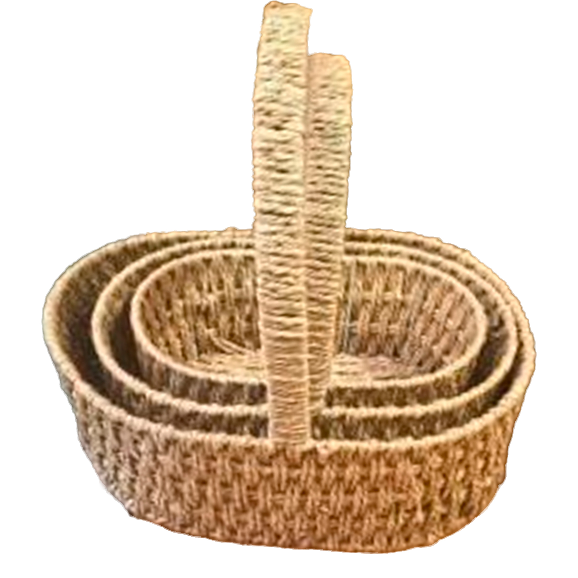 Корзина плетеная (бумага), 32x22xH30 см - 24x14xH23 см, набор (3 шт)