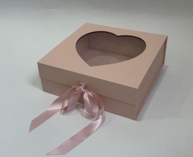 Коробка подарочная, 25x25xH9 см, с окном