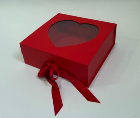 Коробка подарочная, 25x25xH9 см, с окном