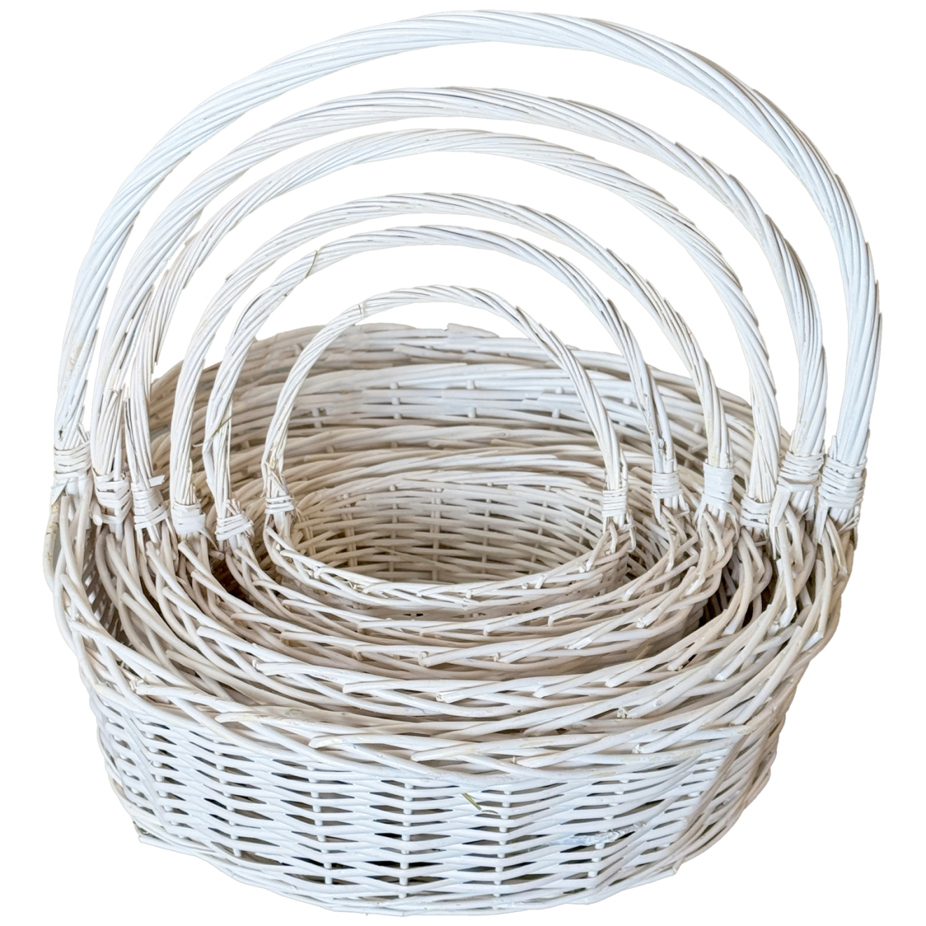Корзина плетеная (ива), 59x50xH19/57 см - 28x19xH9/26 см, набор (6 шт)