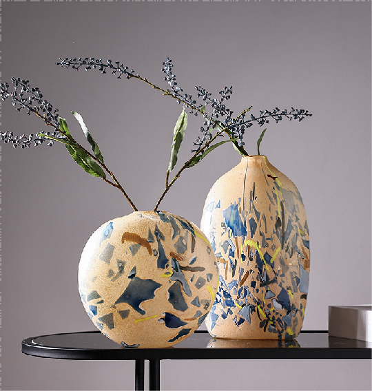 Ваза "Ciano" (стекло), D18,5xH30,5 см Персиковый