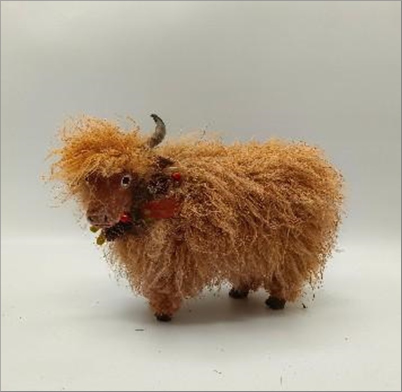 Фигура "Як" (пластик, иск. мех), 41x15xH29 см