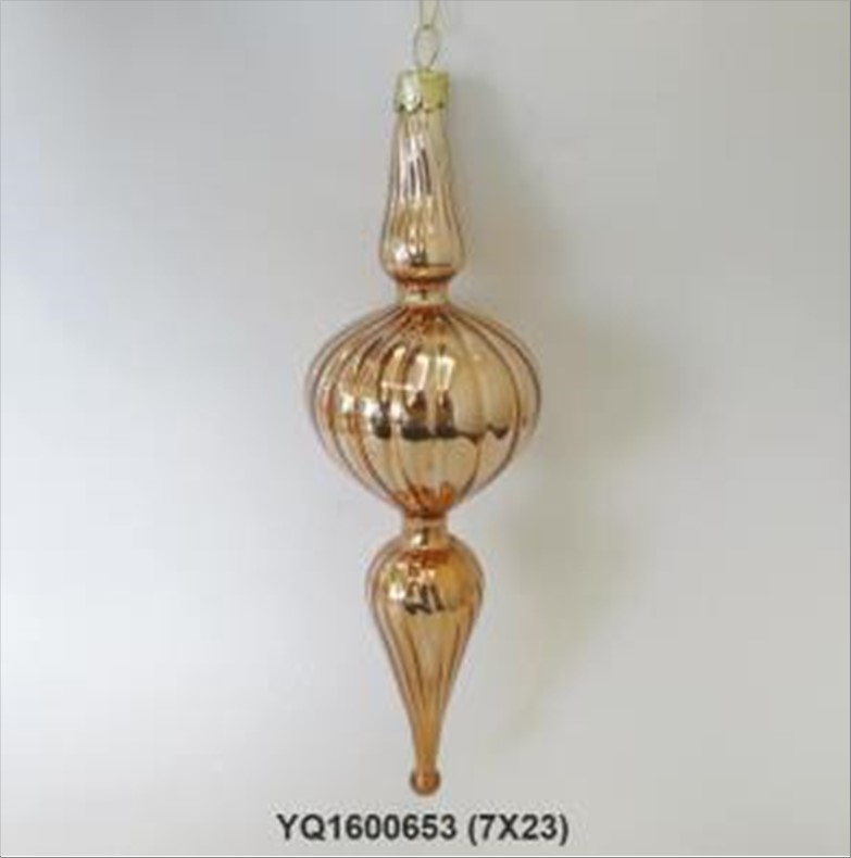 Елочная игрушка "Калабаш" (стекло), D7xH23 см