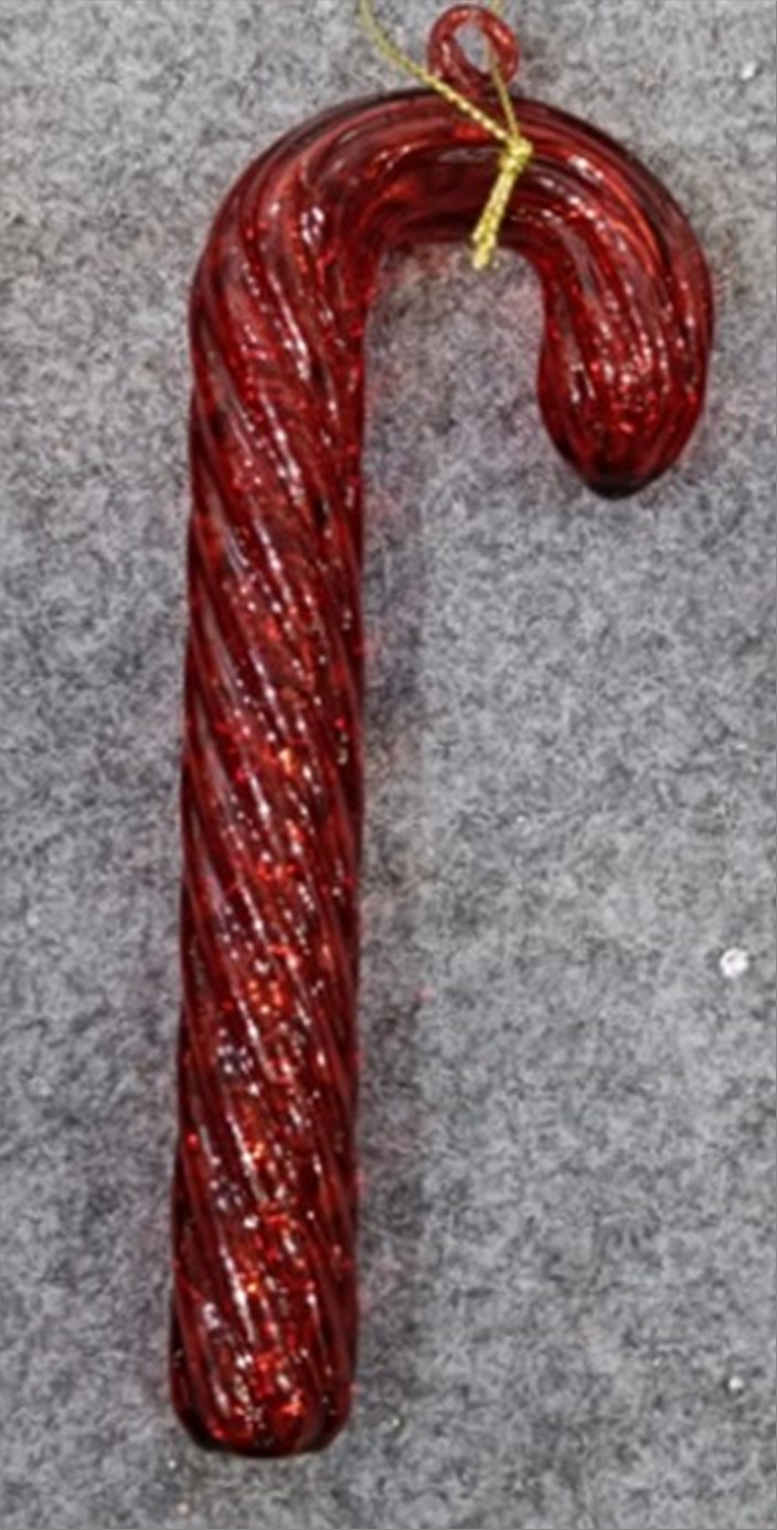 Елочная игрушка "Трость" (стекло), 2xH16 см