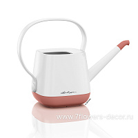 Лейка Lechuza "Watering Can Yula white/pearl rose semi-gloss" (пластик), 1,7 л - фото 1