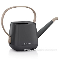 Лейка Lechuza "Watering Can Yula slate/taupe rose semigloss" (пластик), 1,7 л - фото 1