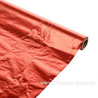 Полисилк одноцветный "Металлик", красный, 100 см/20 м - фото 1