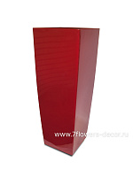 Кашпо Lechuza "Cubico Alto Complete scarlet red high gloss" (пластик), 40x40xH105 см Ярко-красный бл - фото 1