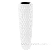 Кашпо полистоун Nobilis Marco "Pmlac-white Vase", D34хH117 см с тех.горшком - фото 1