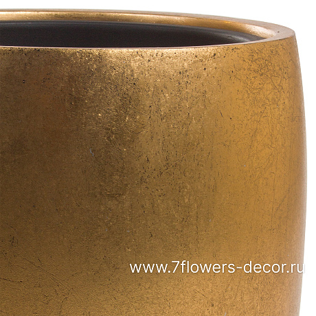 Кашпо Nobilis Marco Pa-gold Round (полистоун), D24хH35 см, с тех.горшком - фото 2