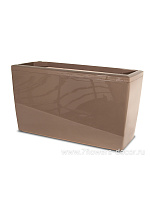 Кашпо Lechuza "Cararo Complete taupe high gloss" (пластик), 75x30xH43 см - фото 1